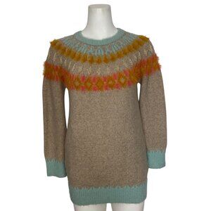 Anthropologie Sleeping On Snow Fair Isle Tunic Sweater XS